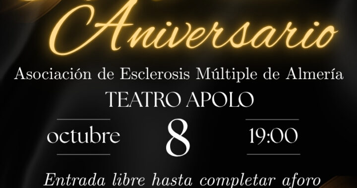 Fotografía de la gala del 30 aniversario de AEMA en el Teatro Apolo de Almería